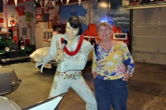Penny with Elvis and classic cars