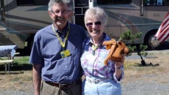 Ken & Judy and her kelp basket