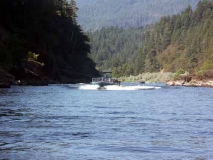 Passing jet boats