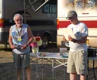 Steve Presents Award to Bob Beers