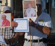 Steve Presents Award to Al Zimmerman by Proxy (held by Dean)